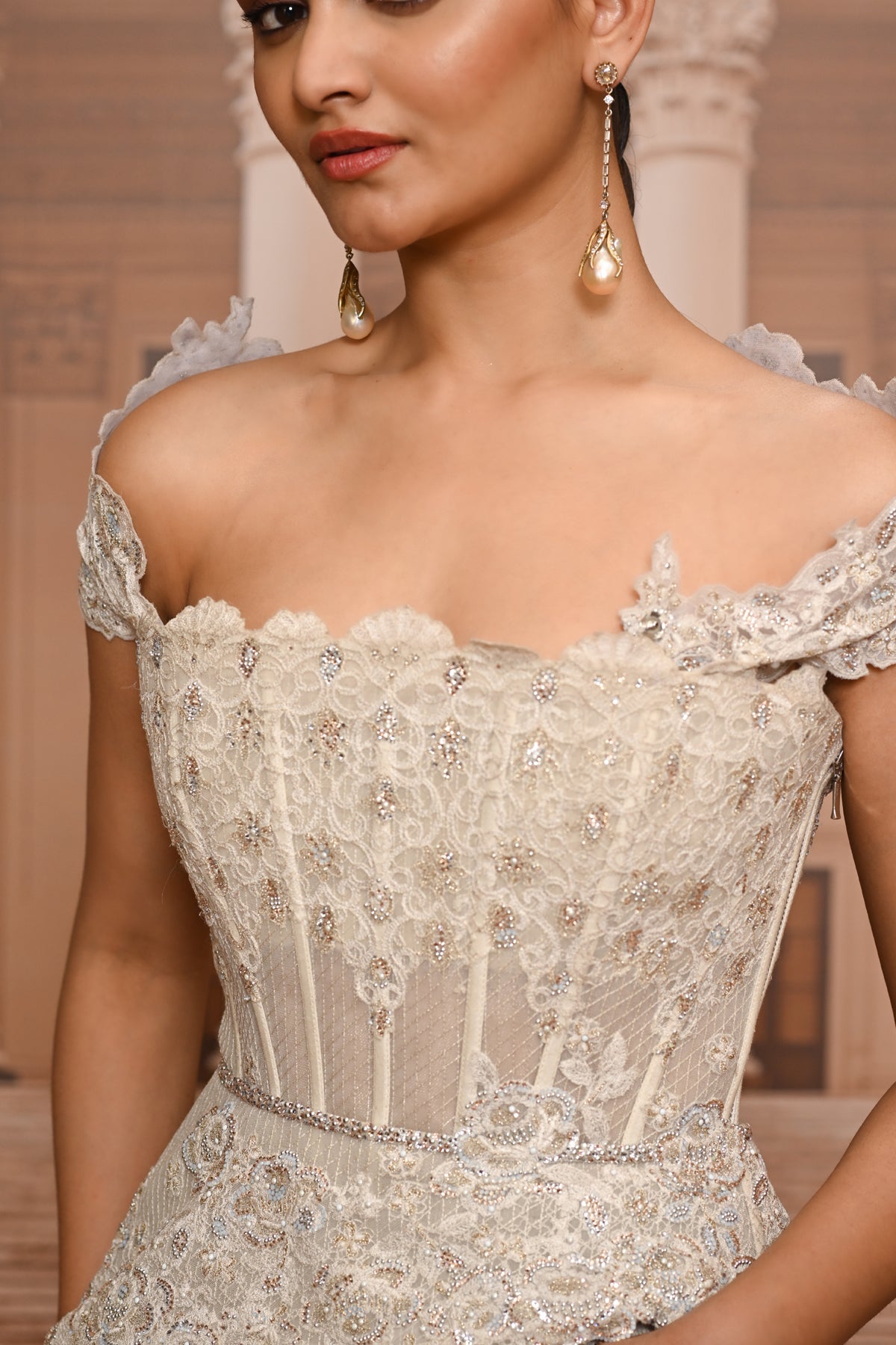 Ever Bloom Lace Embroidered Lehenga Saree