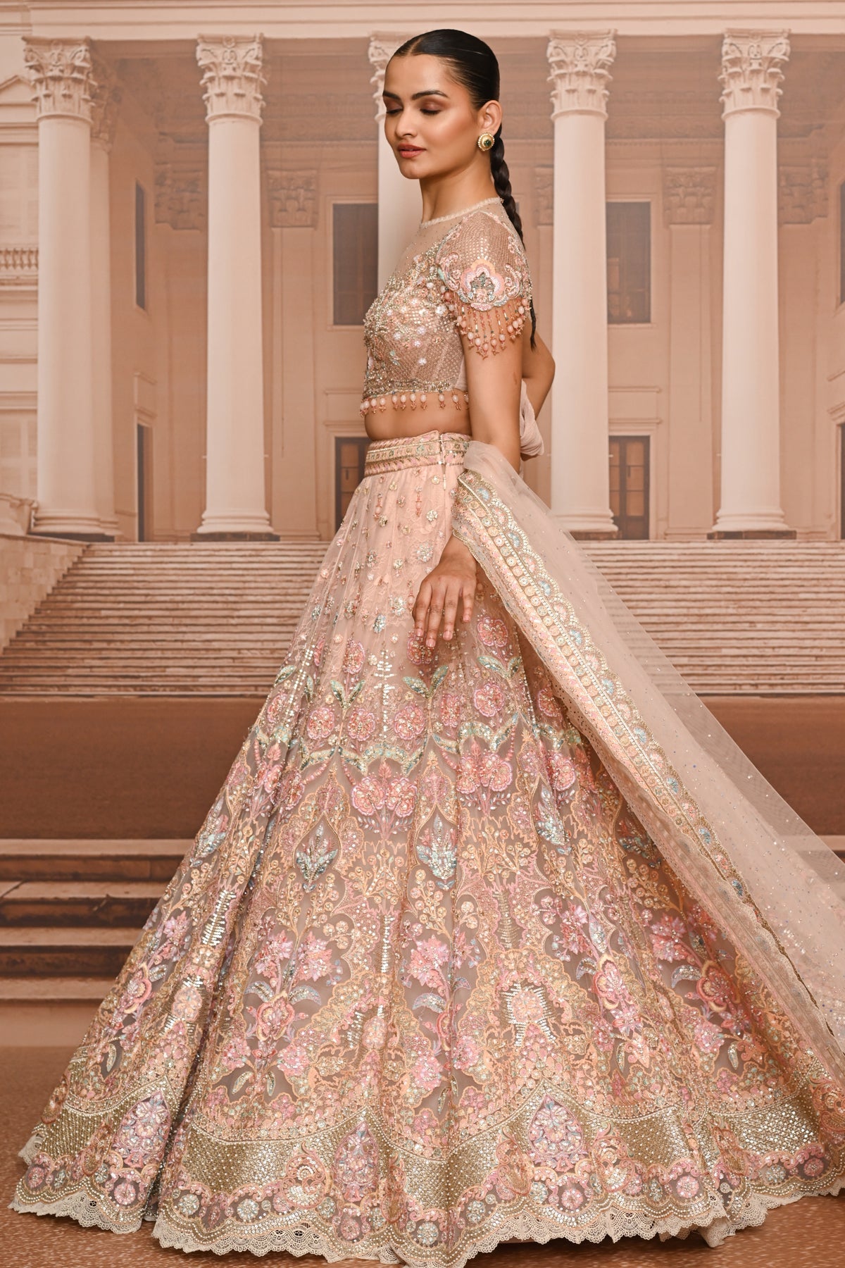 Ever Bloom Hand Embroidered Floral Lehenga