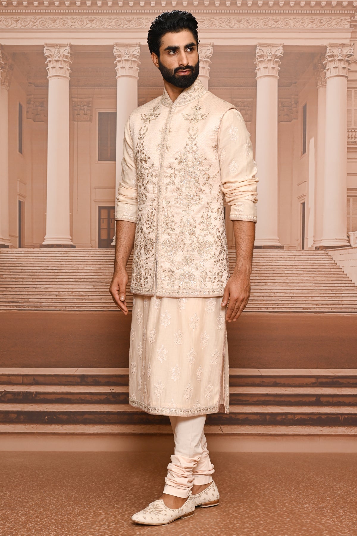 Ever Bloom Brocade Embroidered Waistcoat