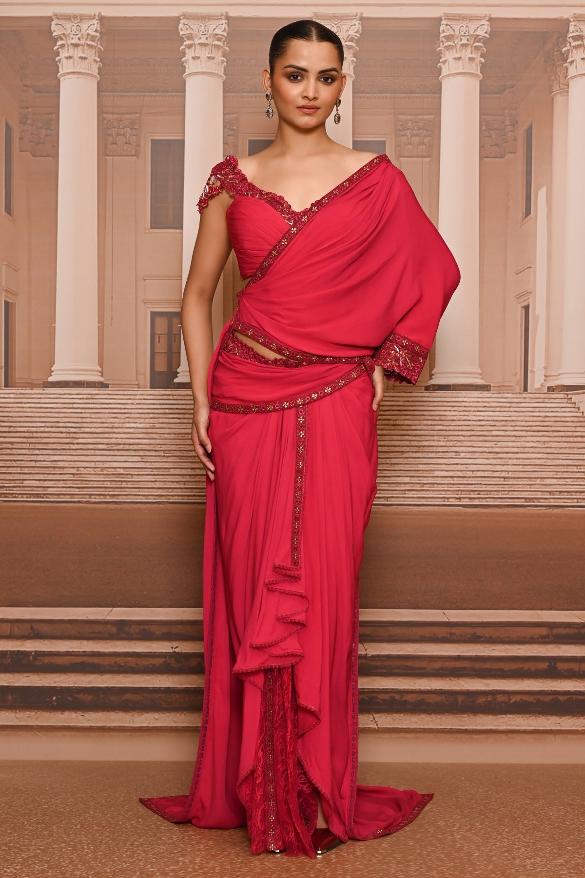 Ever Bloom Draped Concept Saree