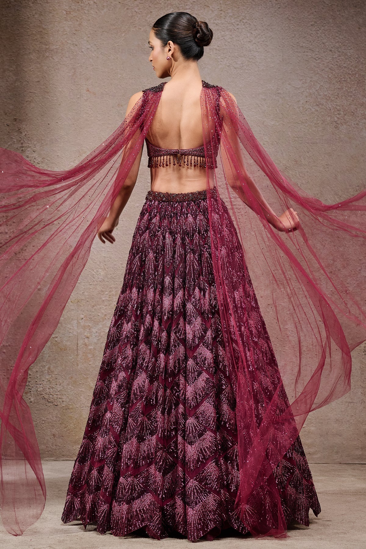 Golden Light Sequin Embroidered Lehenga