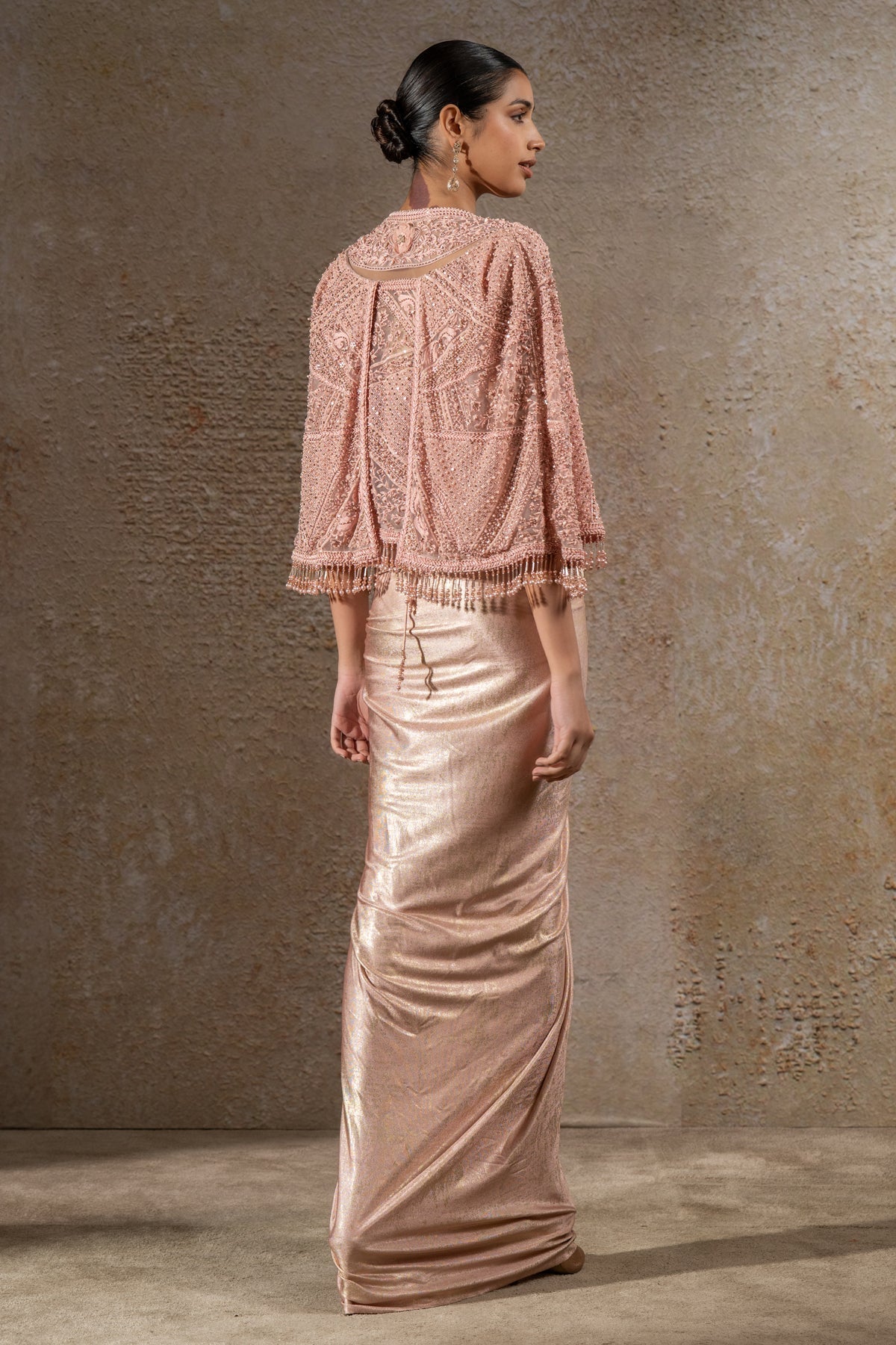 Golden Light Draped Skirt & Corset Cape