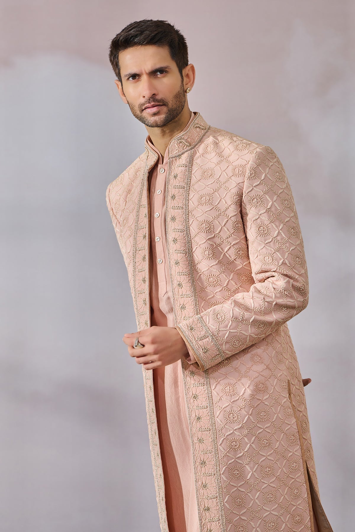 SOL Sherwani Kurta Churidar - Only Sherwani