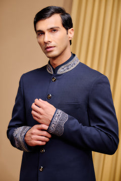 Embroidered Bandgala Set