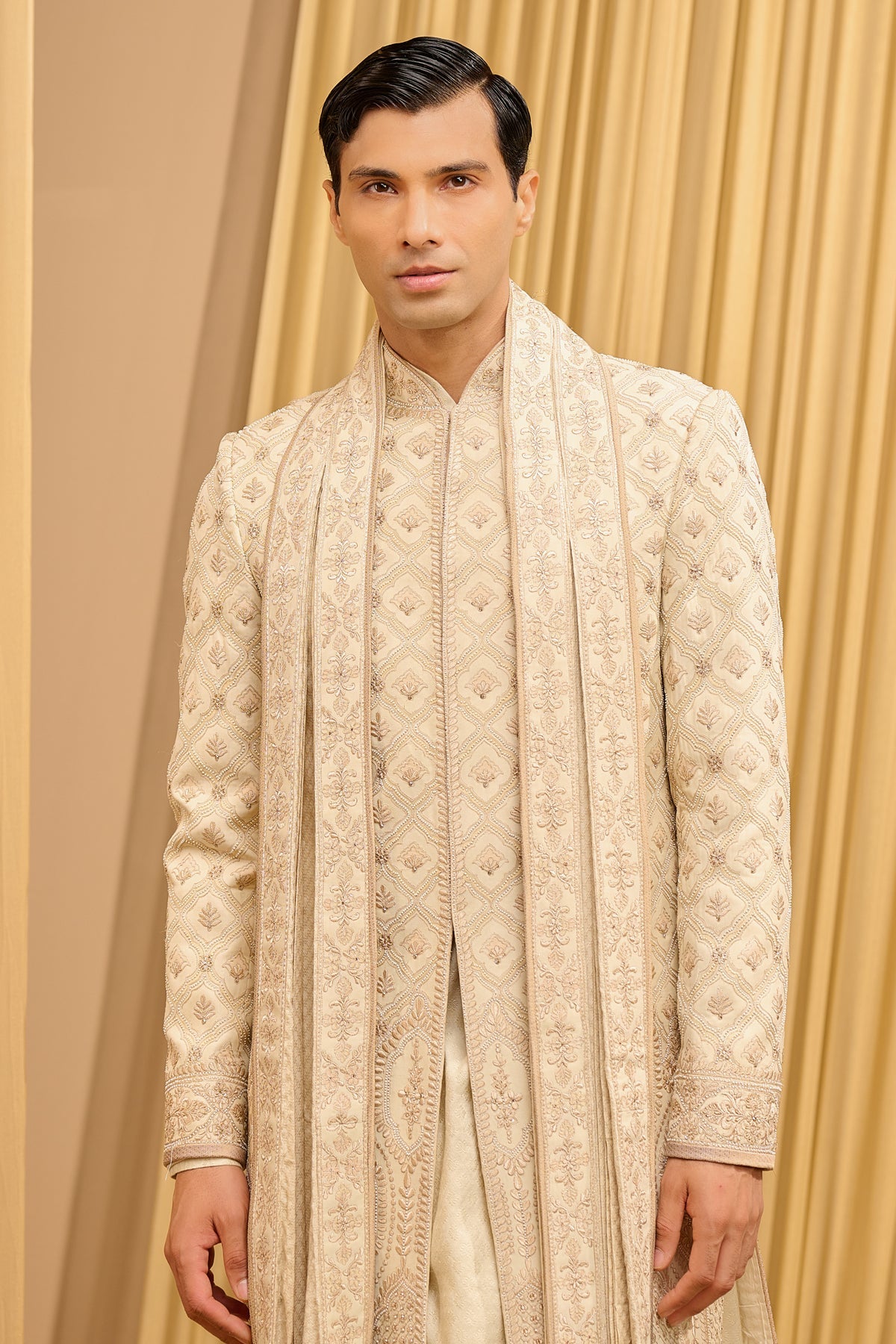 Chikankari Sherwani Set - Only Sherwani