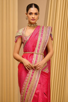 KANJIVARAM HAND-EMBROIDERED KASHIDA SAREE