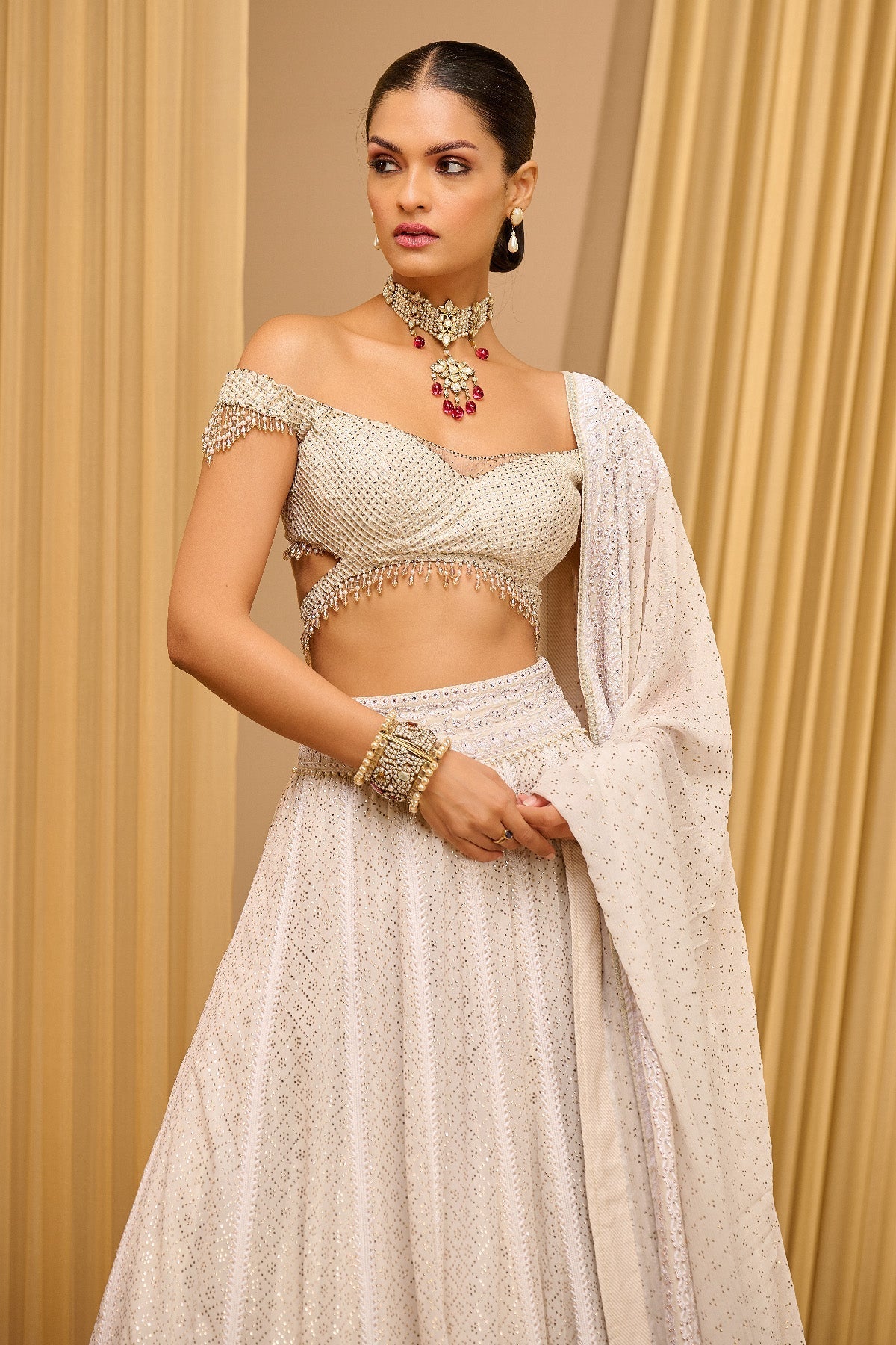 Otherworldly Chikankari And Mukaish Lehenga
