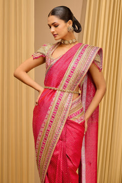 KANJIVARAM HAND-EMBROIDERED KASHIDA SAREE