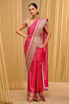 KANJIVARAM HAND-EMBROIDERED KASHIDA SAREE