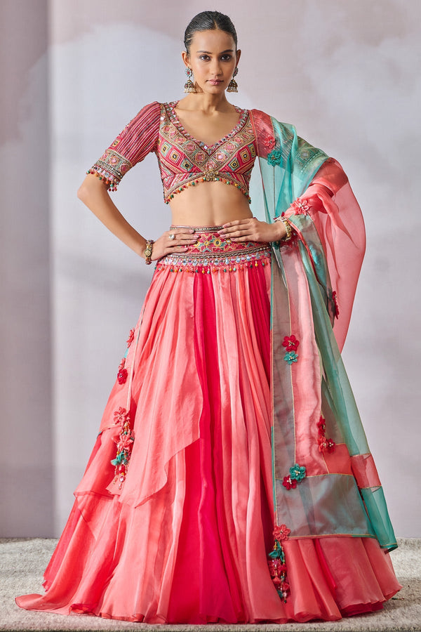 Blouse-Dupatta-Lehenga