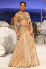 Draped Lehenga and Blouse