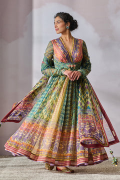 Anarkali-Dupatta-Churidar