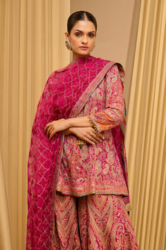 SIGNATURE HAND-EMBROIDERED KASHIDA SHARARA