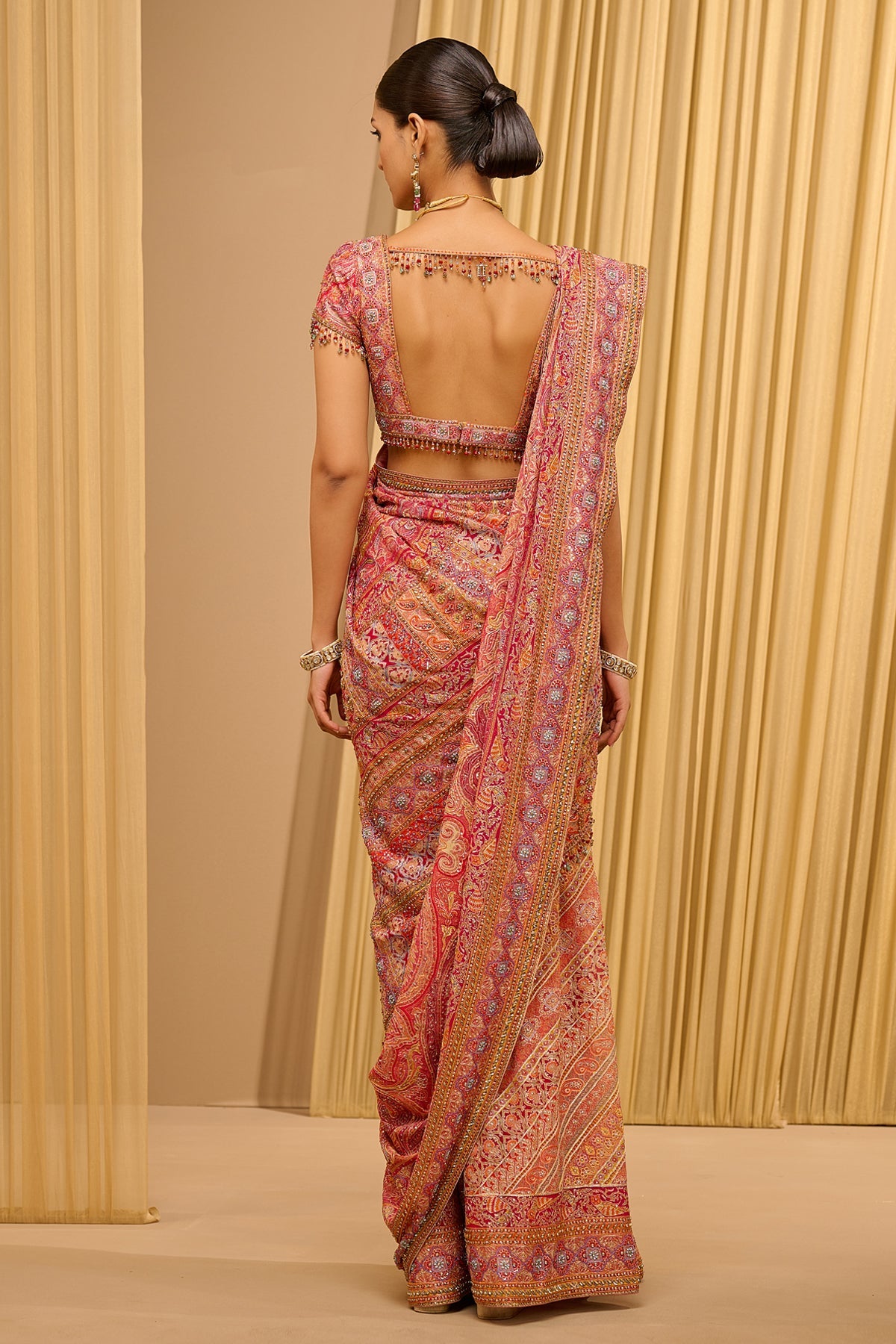 Signature Hand Embroidered Kashida Paisley Saree