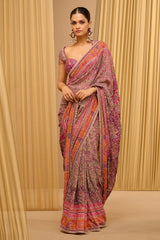 Classic Hand Embroidered Kashida Saree