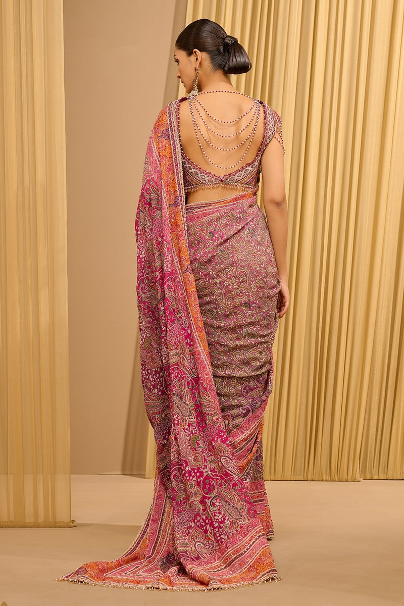 CLASSIC HAND-EMBROIDERED KASHIDA SAREE