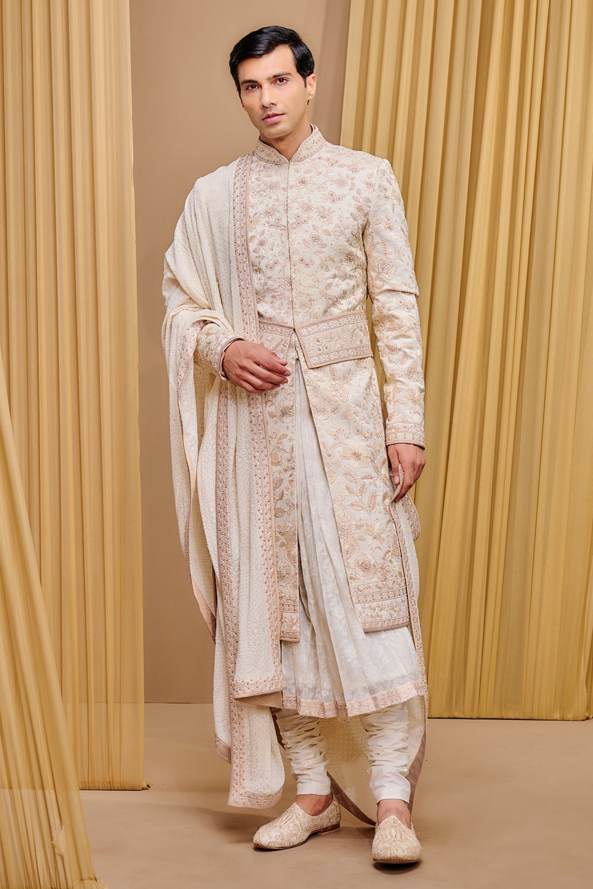 Otherworldly Classic Floral Sherwani Set - Only Sherwani