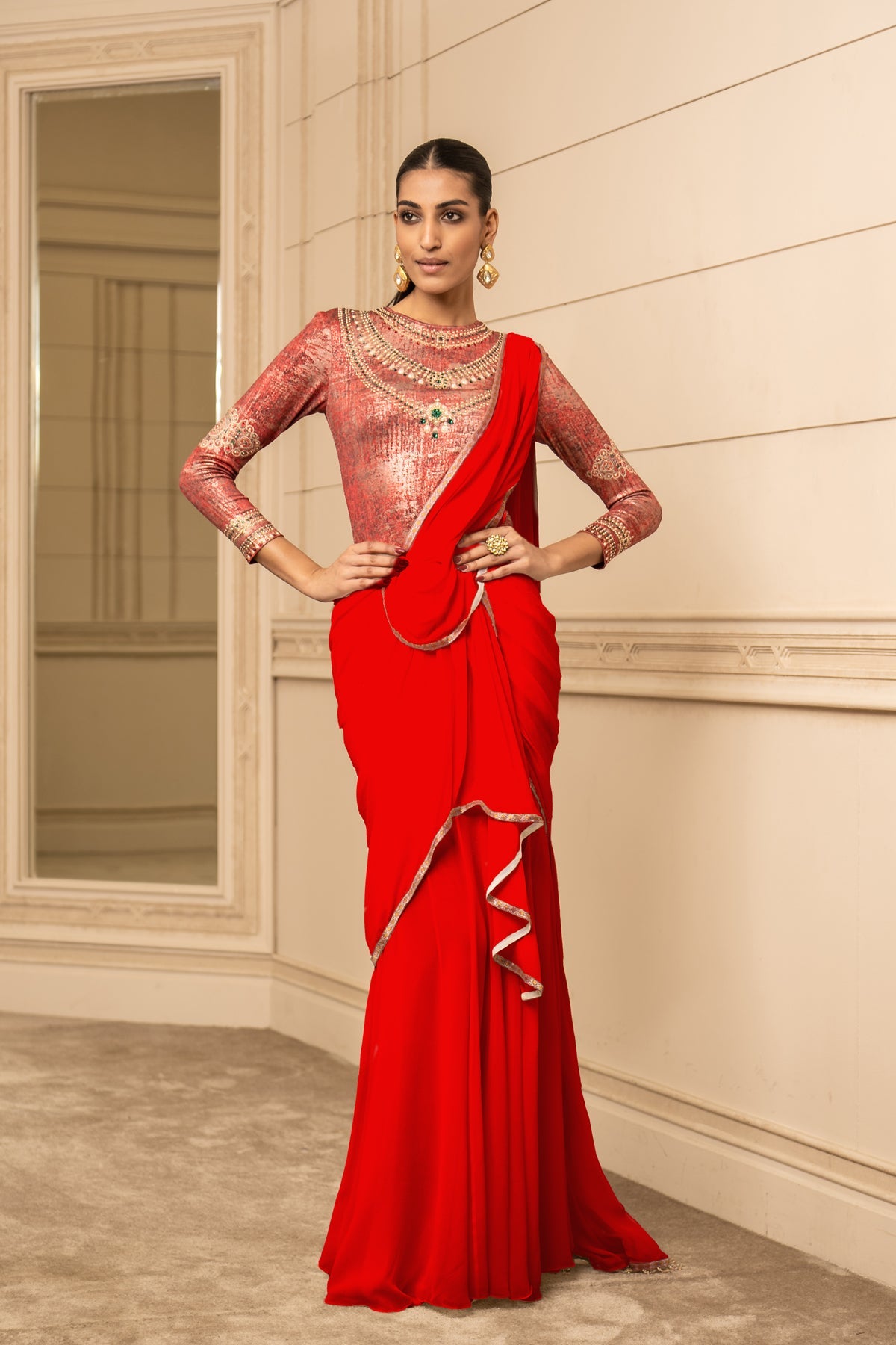 Concept Saree And Bodysuit