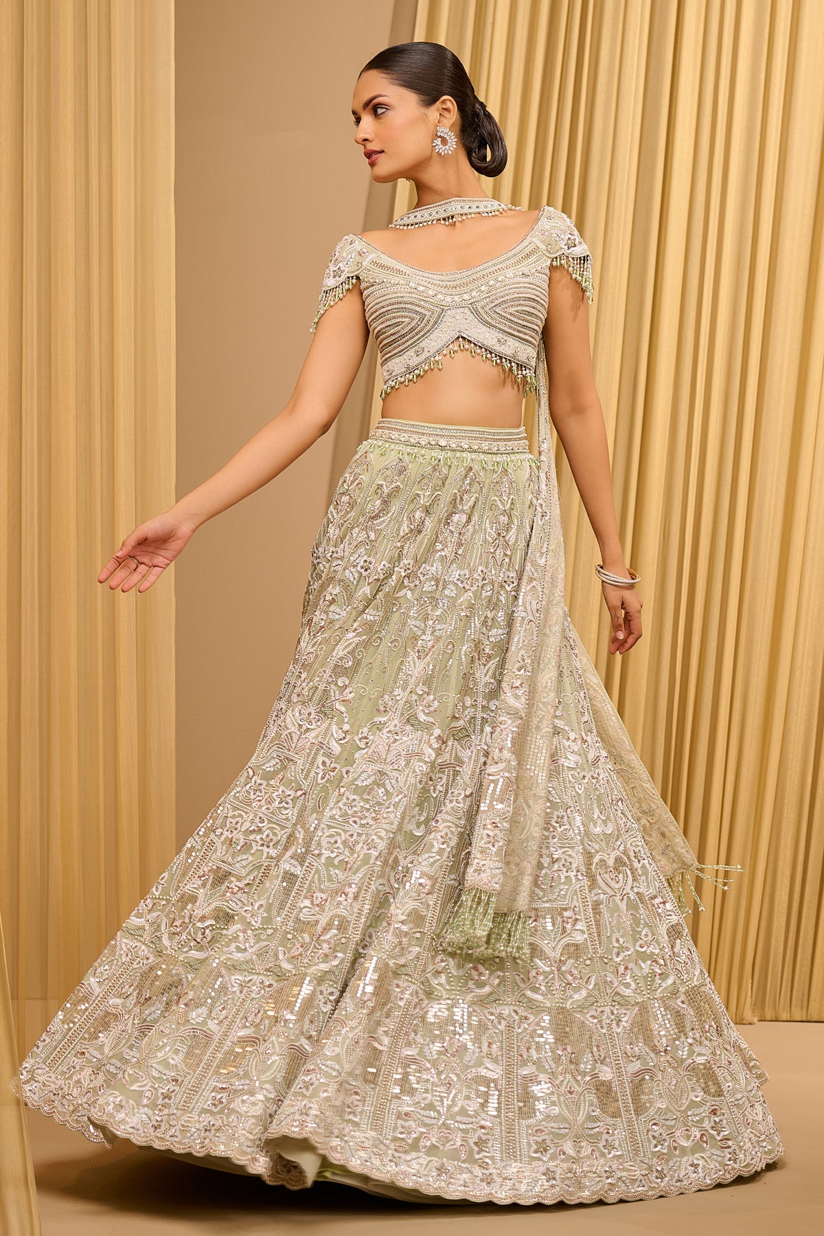 Otherworldly Art Nouveau Inspired Classic Lehenga