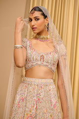 EMBROIDERED PAISLEY BRIDAL LEHENGA