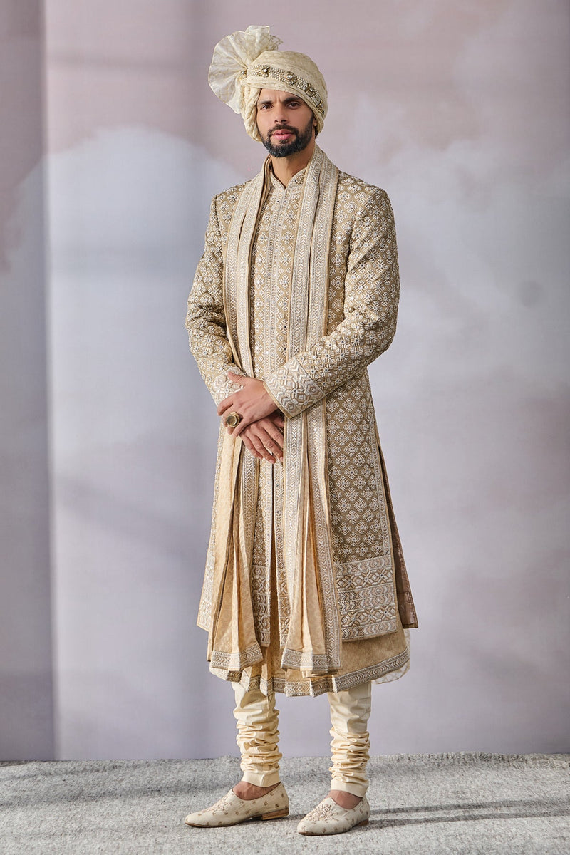 Sherwani , Kurta , Churidar , Stole , Kamarbandh , Safa , Jutti Fabric