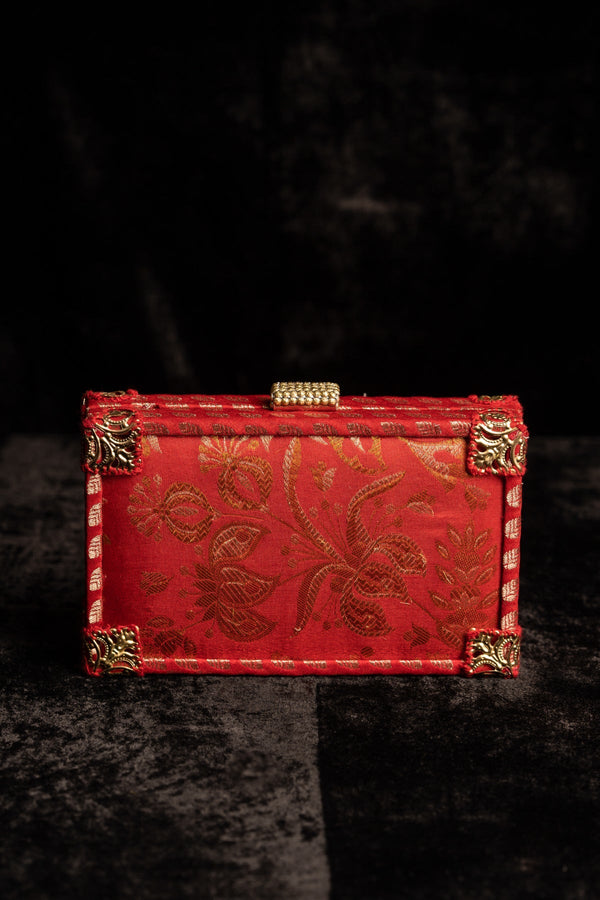 Our hand woven 'Phool Chadar' brocade case bag