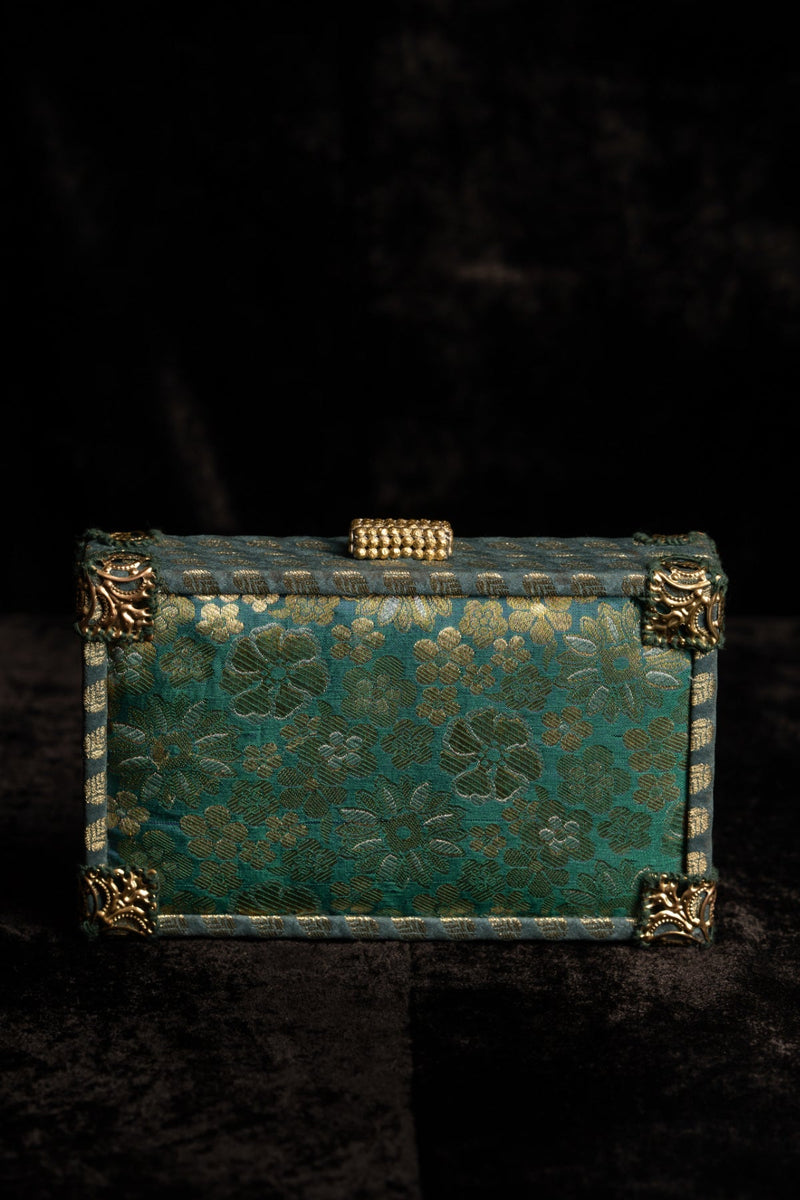 Our hand woven 'Phool Chadar' brocade case bag