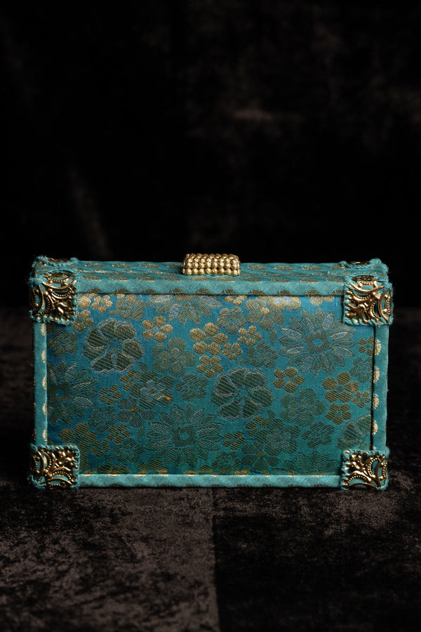 Our hand woven 'Phool Chadar' brocade case bag