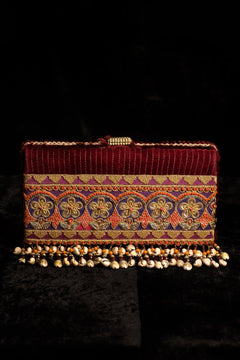 This Boho-chic clutch