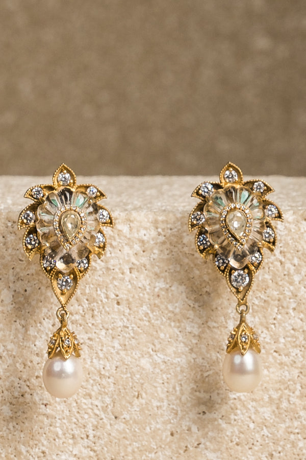 Rock Crystal Long Earrings