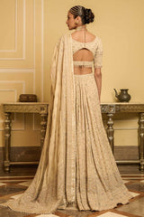 Chikankari lehenga, blouse, and dupatta