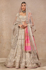 Hand-embroidered Mirror Work Lehenga