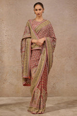 Navratna bejewelled saree