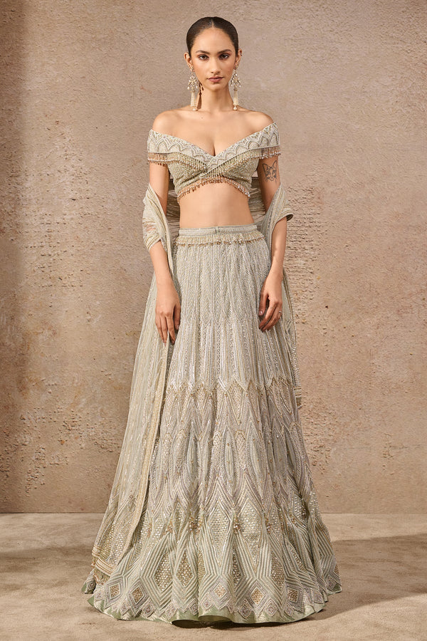 Hand-Embroidered Resham & Sequin Lehenga