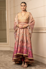 Printed Anarkali, Churidar, and Scarf