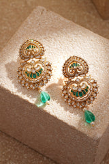 Lotus Emerald Earring