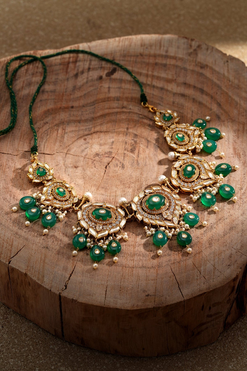 Emerald Silver Necklace