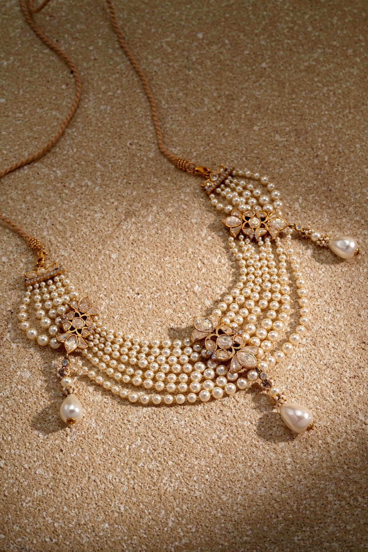 Multiple Chokers Pearl Multi Layered Choker