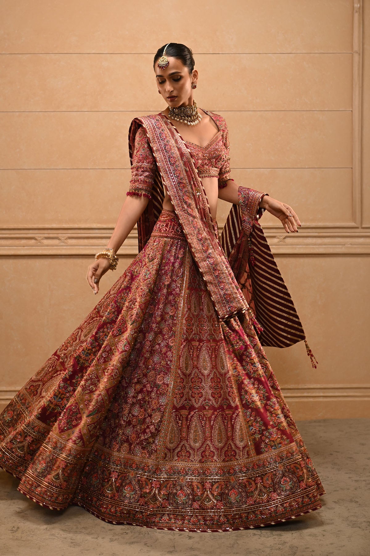 Kashida Embroidered Lehenga