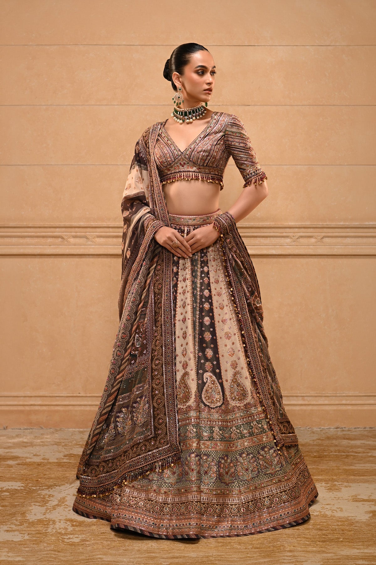 Kashida Embroidered Lehenga