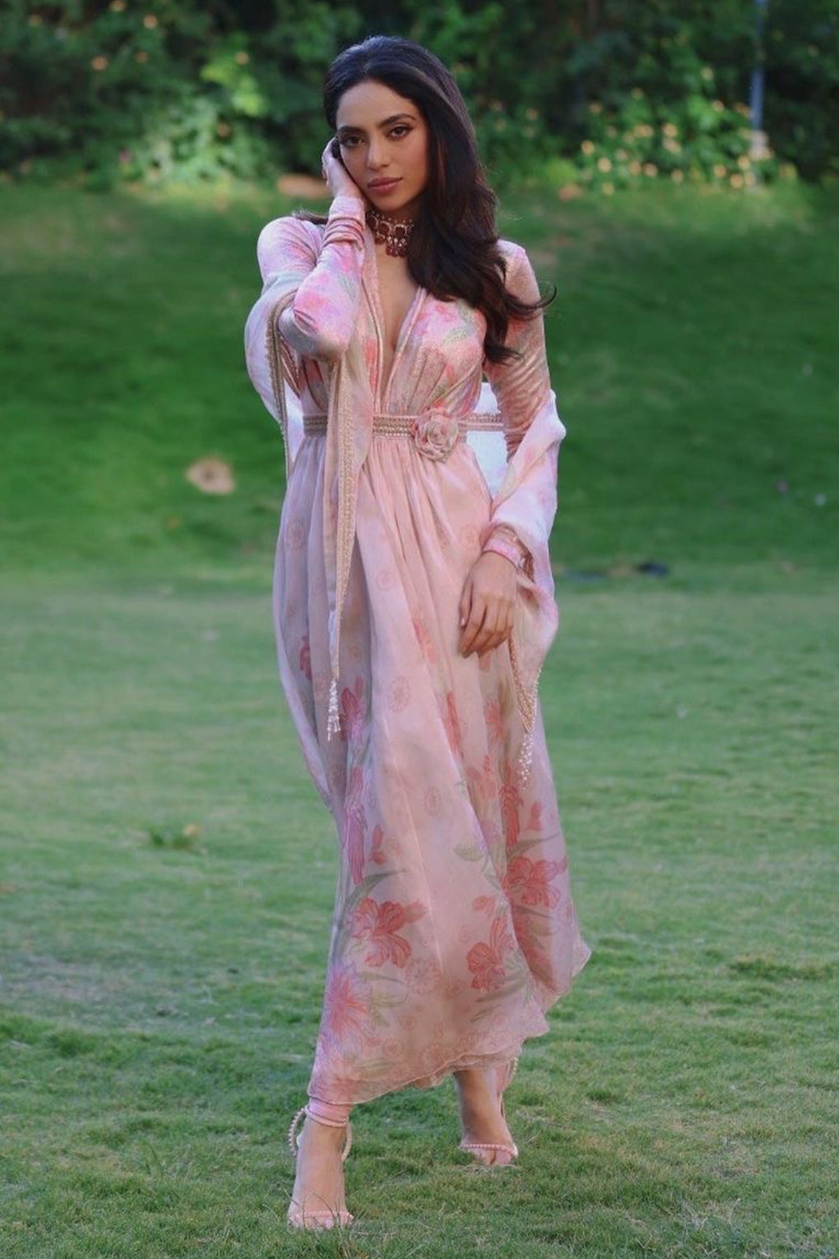 Sobhita Dhulipala In Anarkali, Churidar, And Scarf