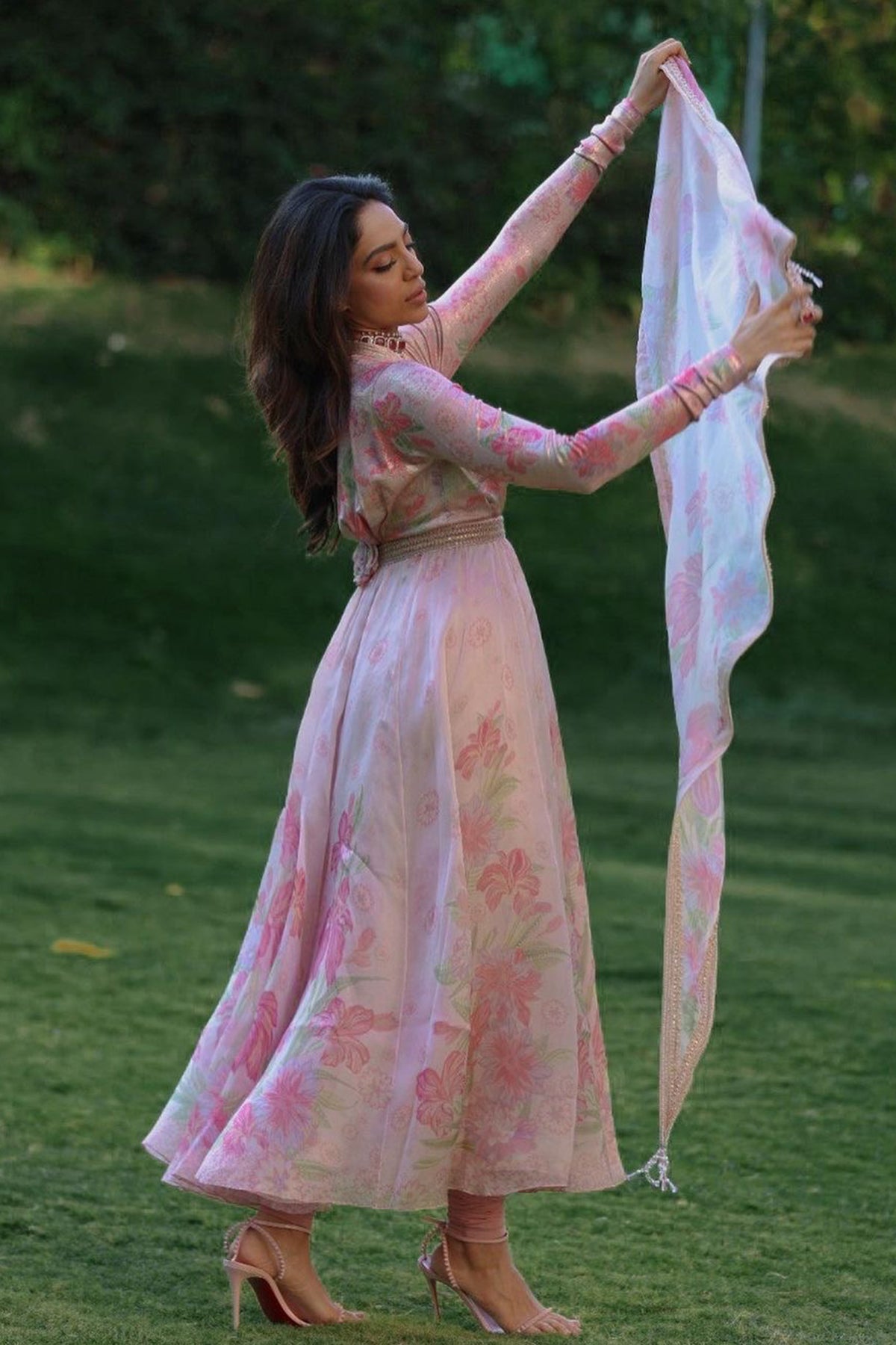 Sobhita Dhulipala In Anarkali, Churidar, And Scarf