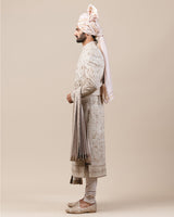 Sherwani In Matka Silk With Dori