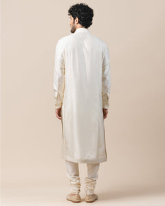 Silk Kurta With Textured Border