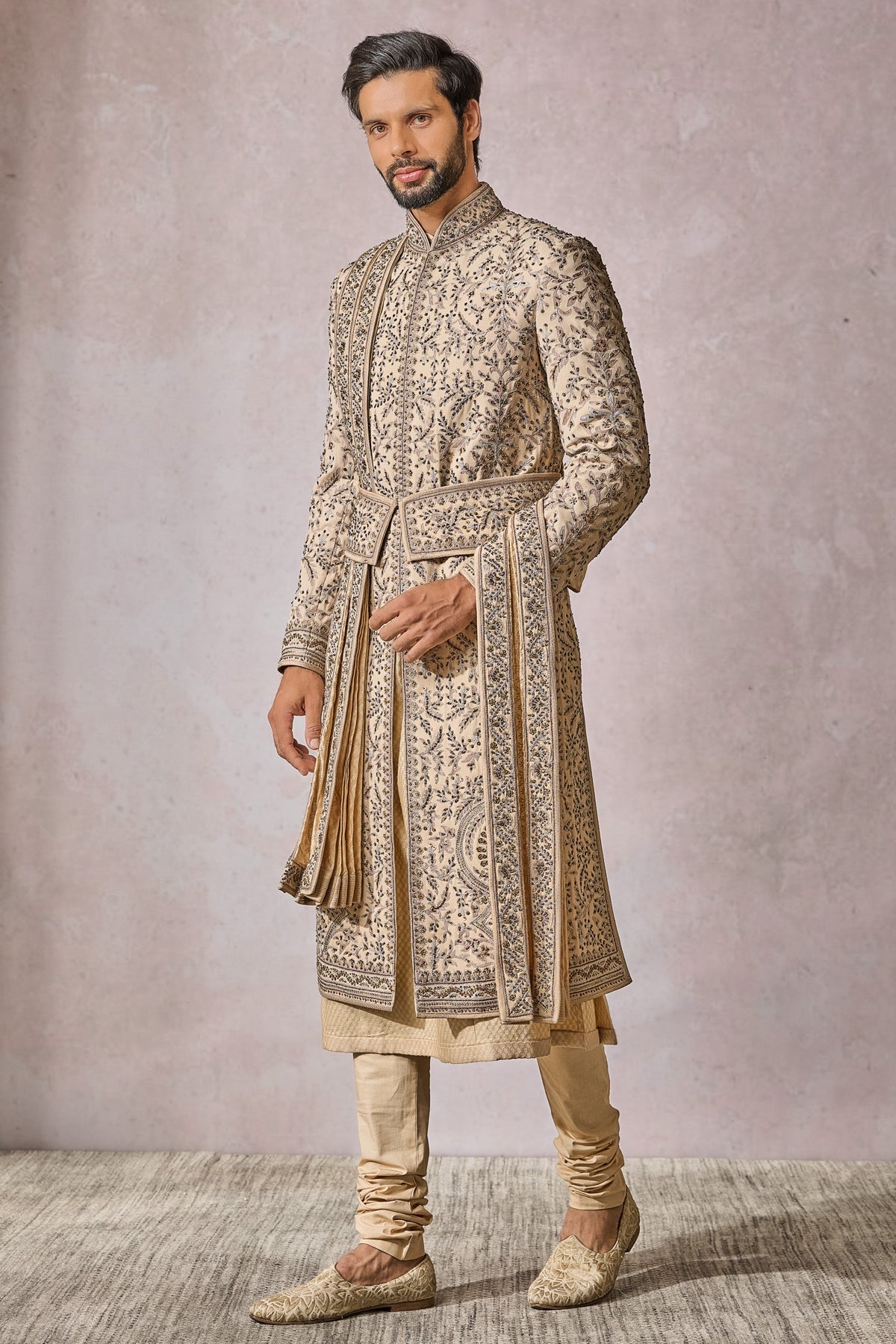 Sherwani Kurta Churidar Stole Kamarbandh Safa Jutti Fabric