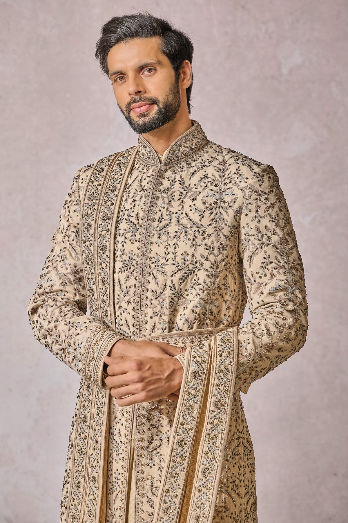 Sherwani Kurta Churidar Stole Kamarbandh Safa Jutti Fabric