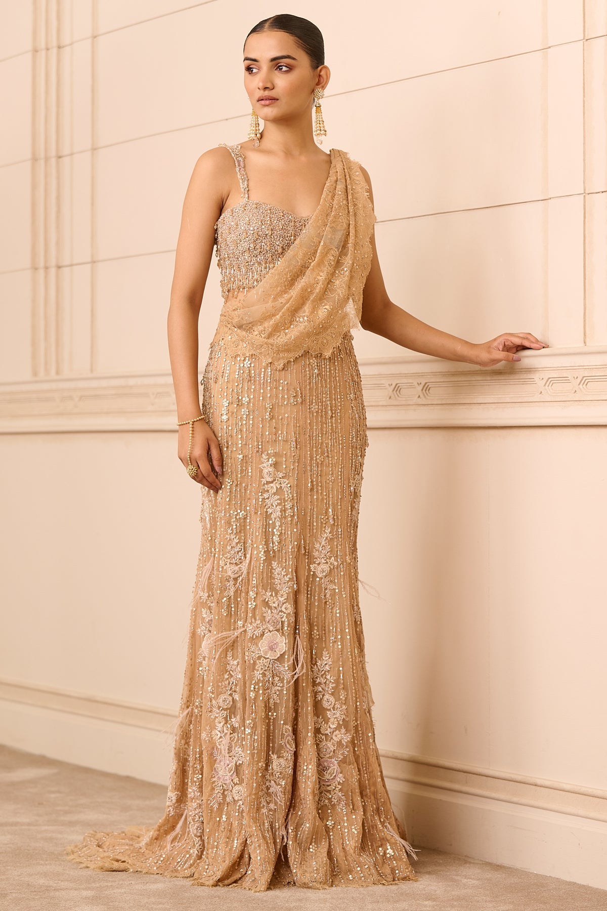 Skirt, Blouse, And Drape