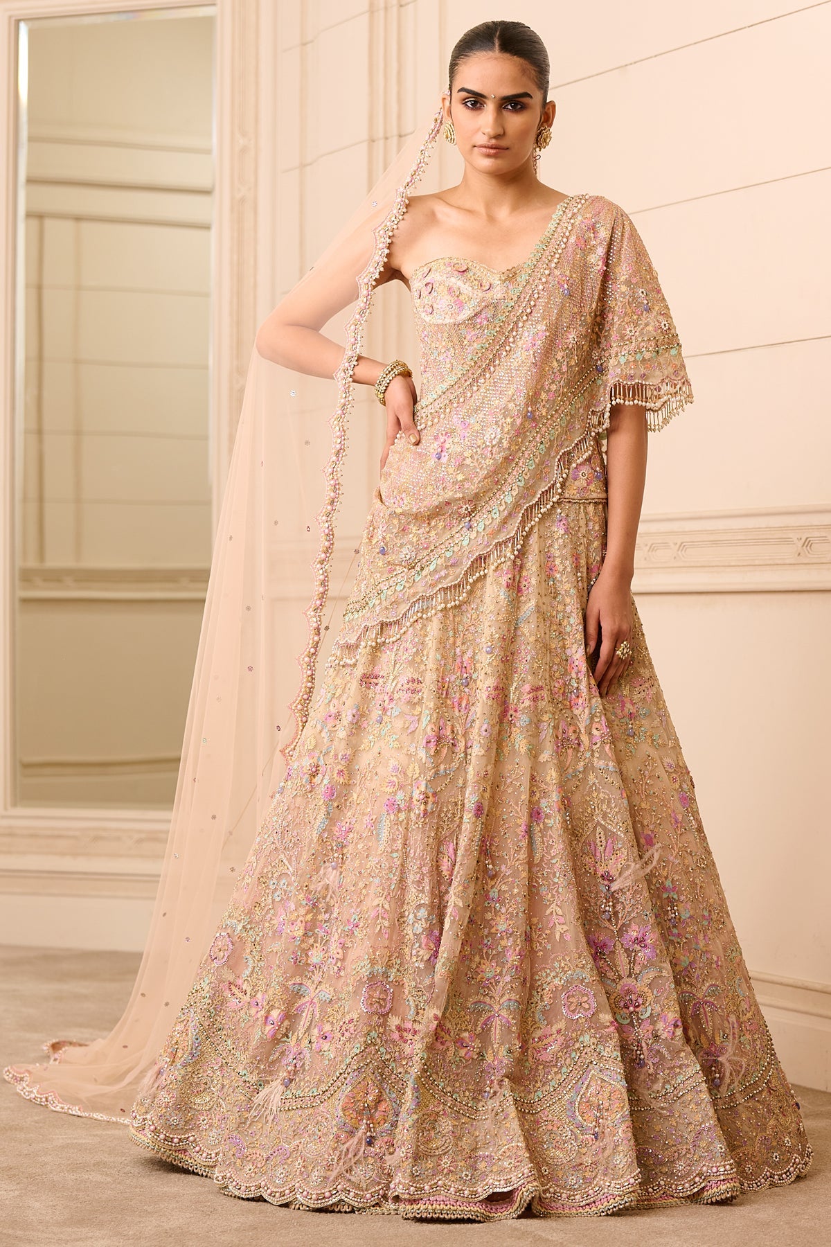 Lehenga, Corset, And Cape