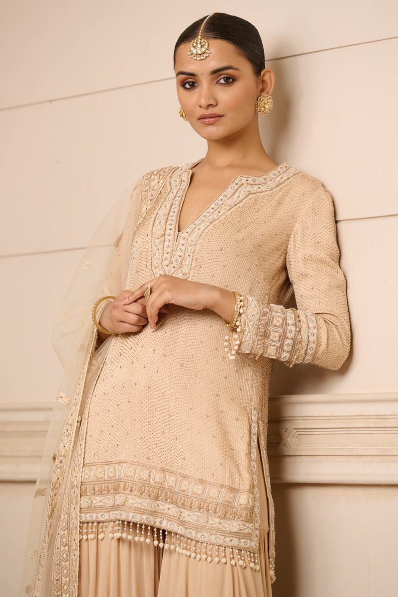 Kurta, Sharara, And Dupatta
