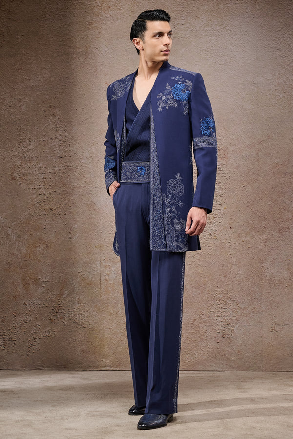 Embroidered Dual-Panel Sherwani Set